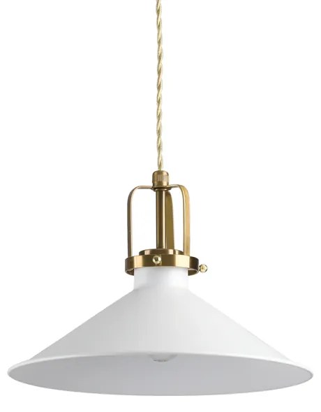 Sospensione Industrial-Minimal Eris-3 Metallo Bianco 1 Luce E27