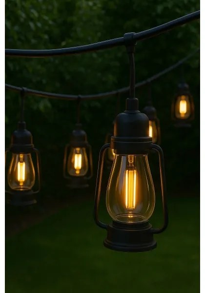 Catena luminosa decorativa da esterno GIRLANDA 20xLED 20m IP44 bianco caldo