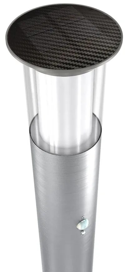 Paletto Solare 80cm in Acciaio Inox con Sensore Movimento e Picchetto Colore Bianco Naturale 4.000K