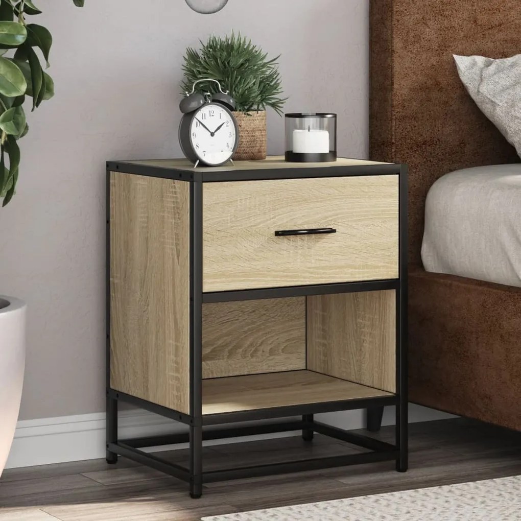 Comodino Rovere Sonoma 40x31x50 Cm İn Truciolato /