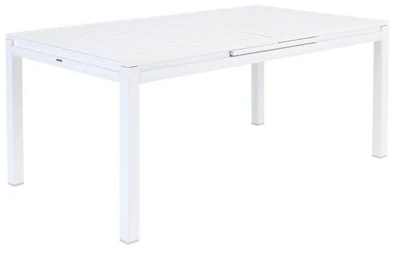 Tavolo da giardino allungabile Odyssea II NATERIAL in alluminio bianco per 10 persone 180/240x100cm