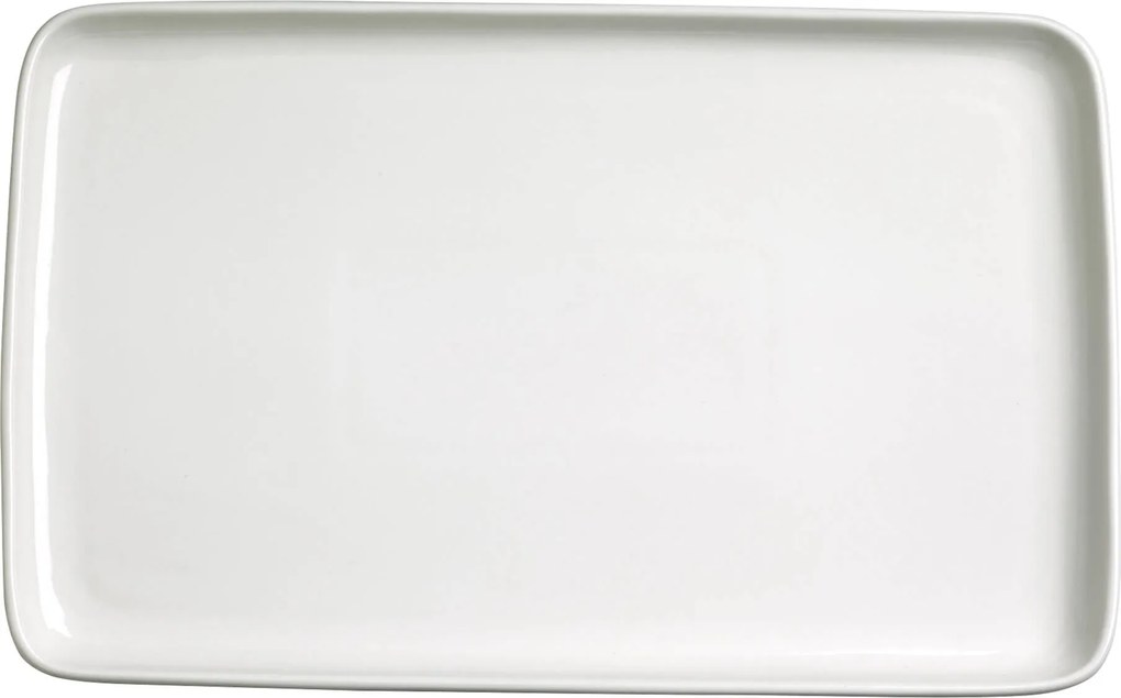 Set 6 Vassoi Snack Rettangolari 16x8x1,5 cm in Porcellana Allluminica Kaleidos Aluxina Bianchi...