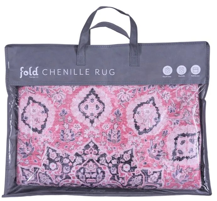 Tappeto lavabile rosa 60x230 cm FOLD Somerton - Flair Rugs