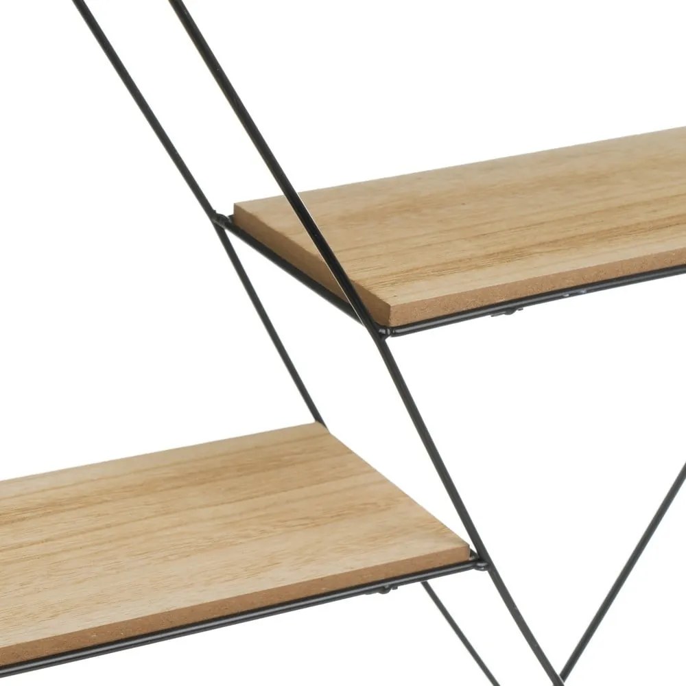 Scaffale a castello in colore nero-naturale 50 cm - Casa Selección