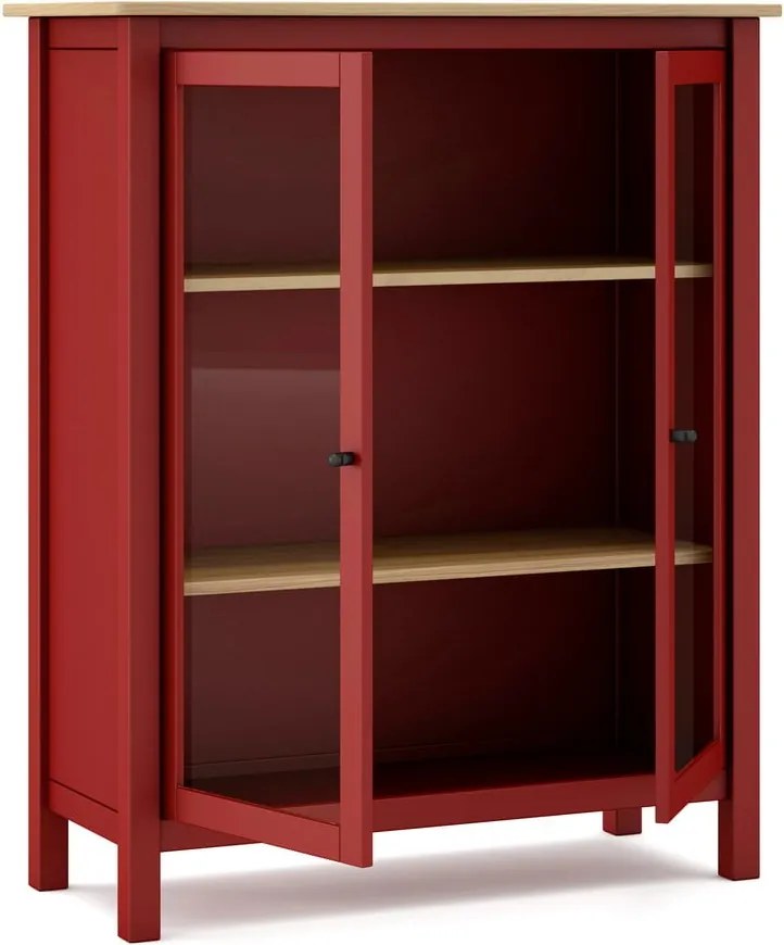 Vetrina in legno di pino rosso/naturale 90x110 cm Misti - Marckeric