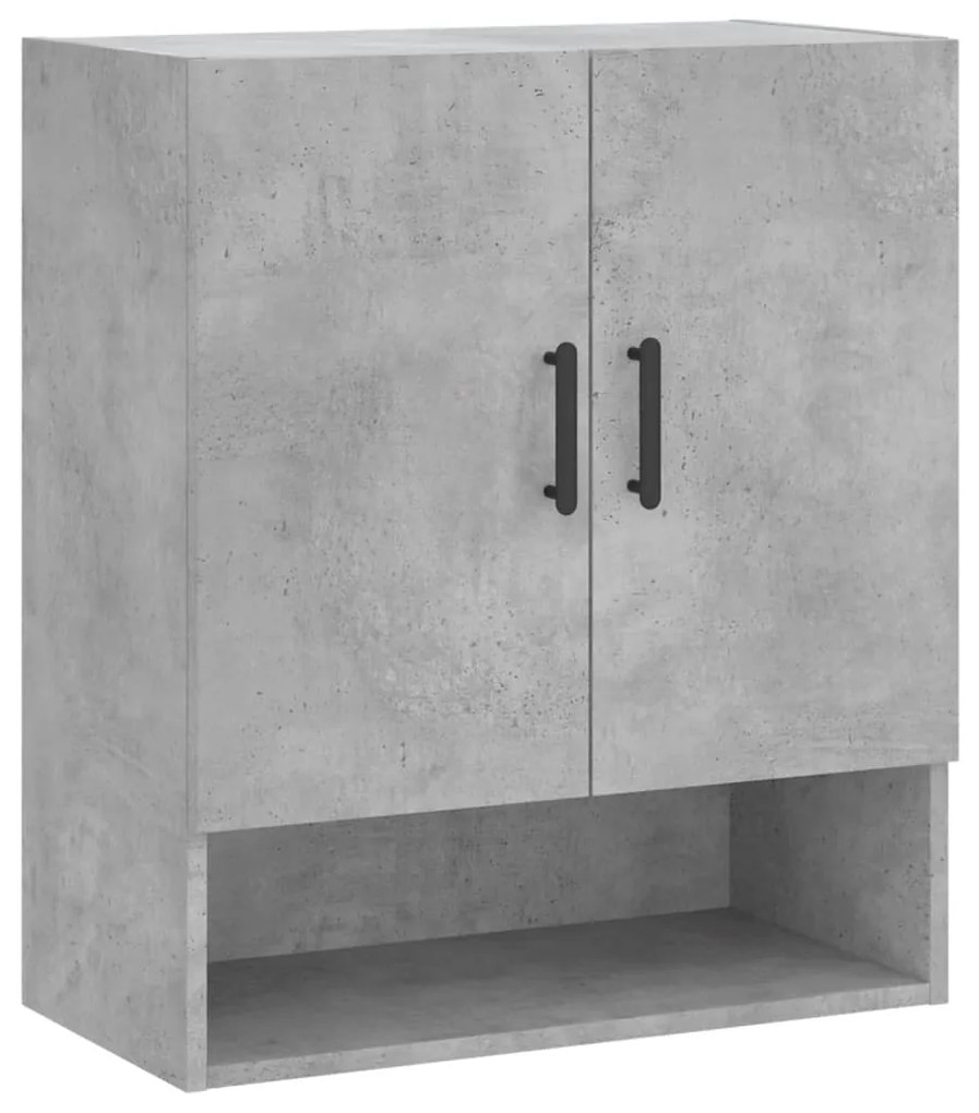 Armadietto a muro grigio cemento 60x31x70 cm legno multistrato