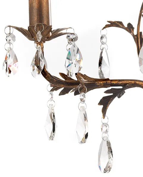 ONLI - Lampadario a sospensione con catena TERESA 3xE14/6W/230V bronzo