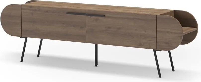 Tavolo TV in noce naturale 195x57 cm Saluso - Marckeric