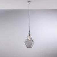 Lampadario Moderno Zeus Grigio Fum 1 Luce E27