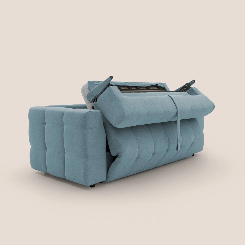 Tender Divano letto matrimoniale dal design innovativo in tessuto bouclet impermeabile T07 carta da zucchero