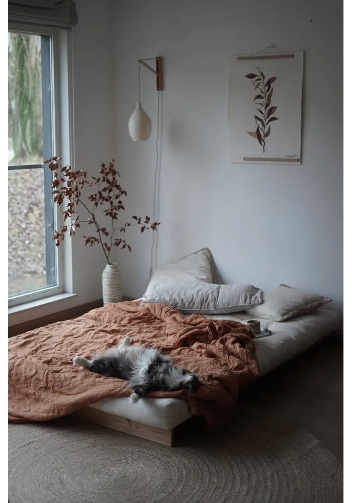 Divano letto marrone 140 cm Roots - Karup Design