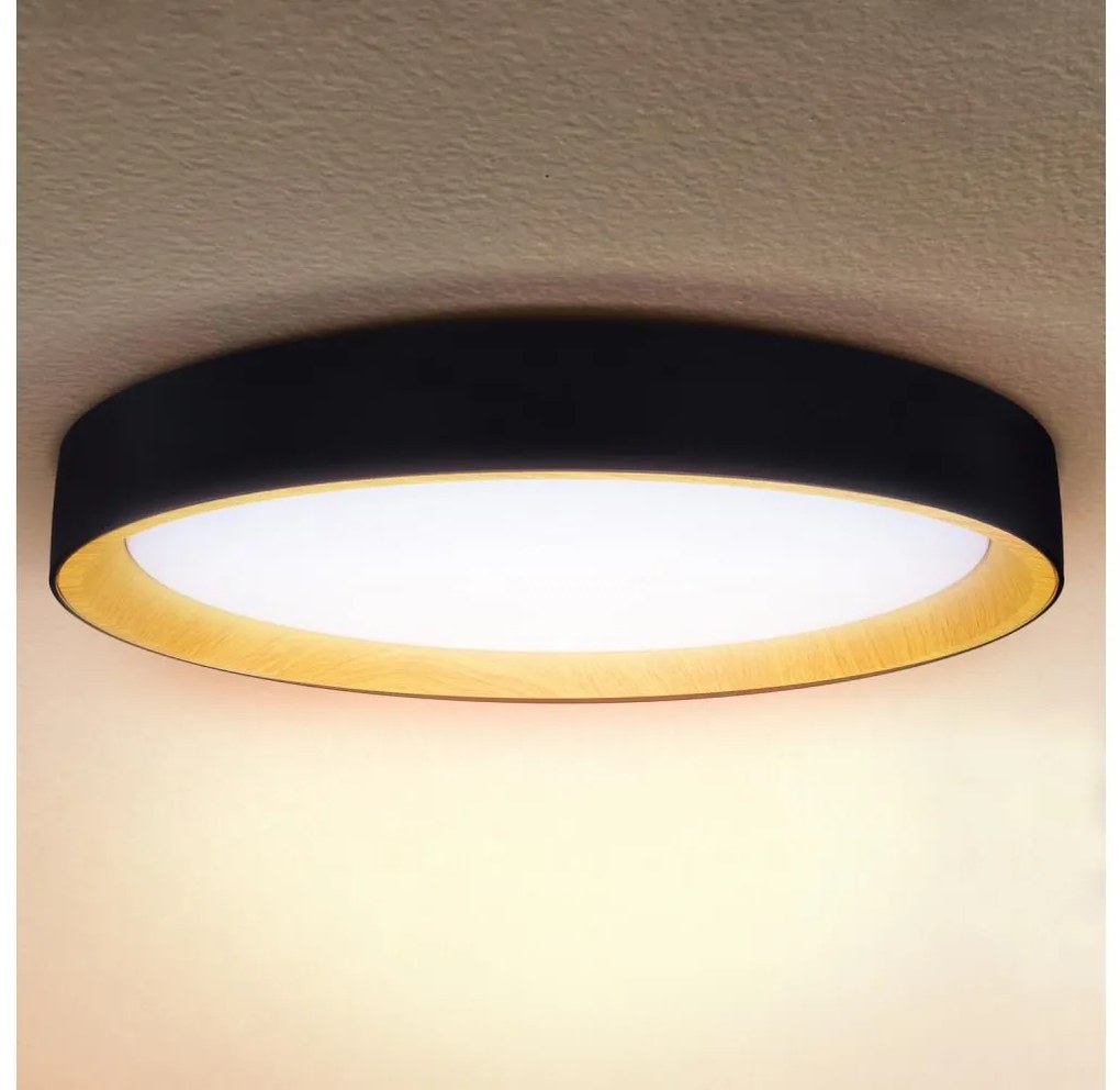 Brilagi - Plafoniera LED dimmerabile LARIOS LED/72W/230V nero Ø 59 cm + telecomando
