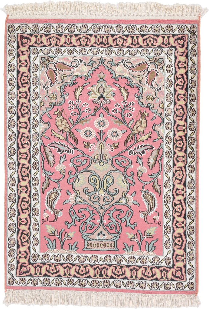 Cashmere Silk Tappeto orientale 90x70 (Indian) Annodato A Mano