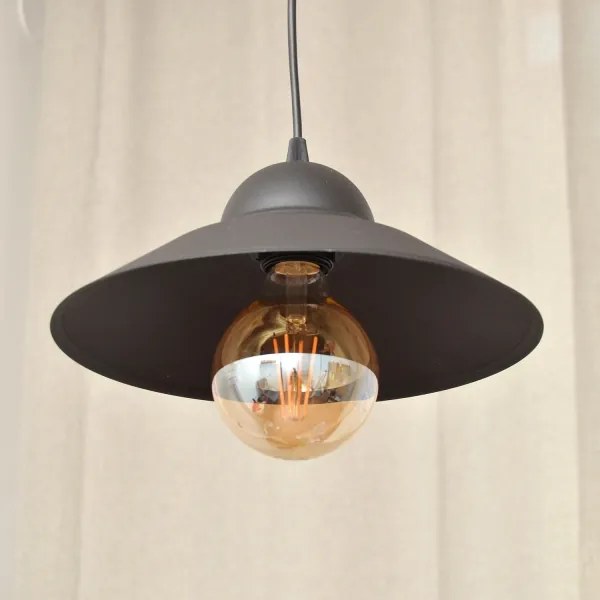 Lampadario a sospensione con filo SORAPIS 1xE27/15W/230V nero