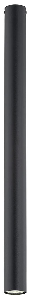 Plafoniera Moderna Faretto Marduk 1 Luce Acciaio Nero 80 Cm