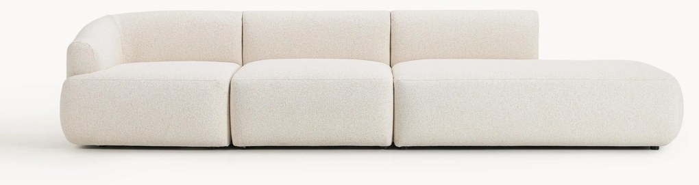 Poggiapiedi componibile XL in bouclé Sofia