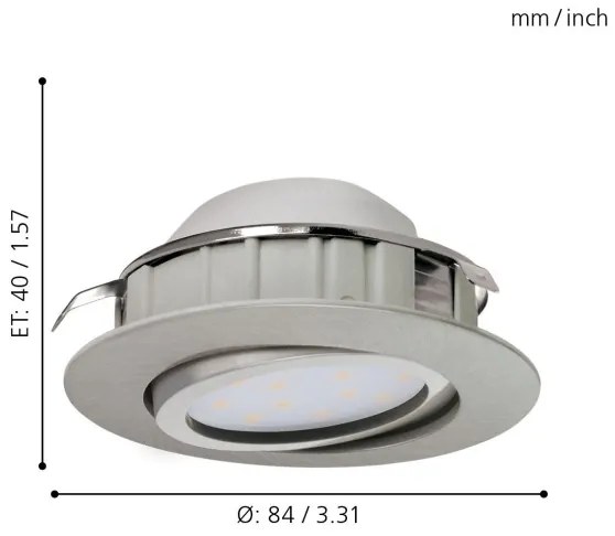 Eglo 95856 - Lampada da incasso a LED PINEDA LED/6W/230V