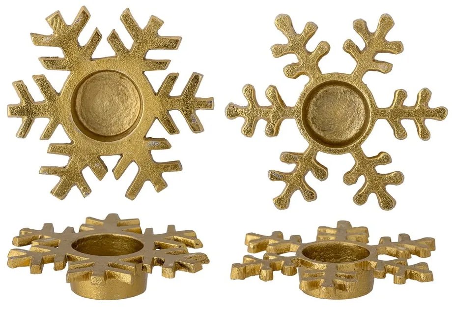 Portacandele in metallo in set per tea light 2 pezzi con motivo natalizio Lisetta - Bloomingville