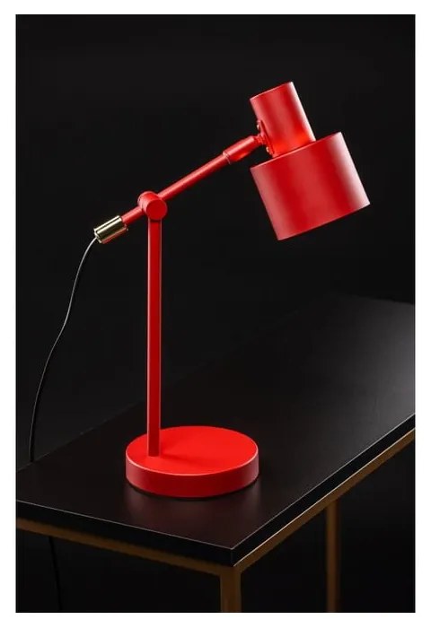 Lampada da tavolo rossa con paralume in metallo (altezza 35 cm) Selvia II - GTV