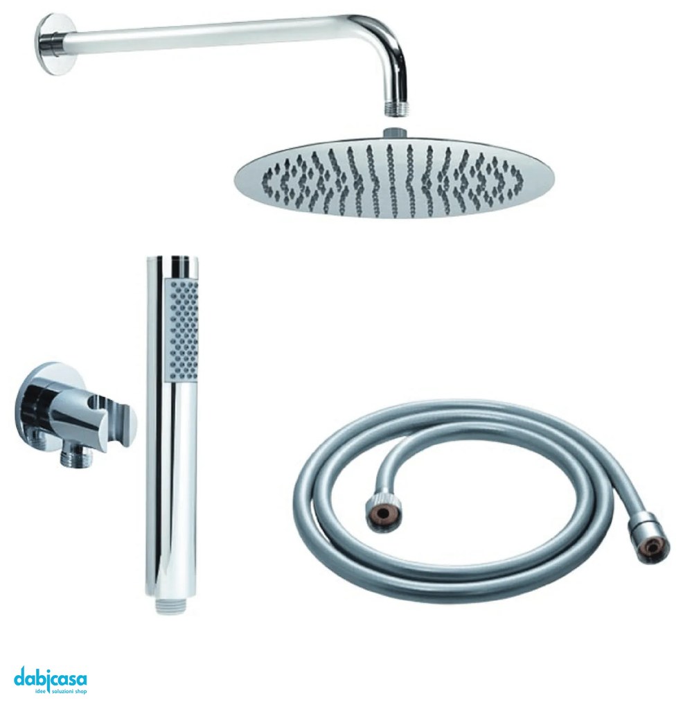 Gedy Set Doccia "High Pro 02" C/Soffione Diam.25+Braccio e Kit Doccetta