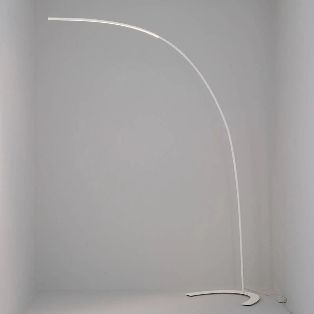 Lindby Danua - lampada LED da terra bianca minimalista