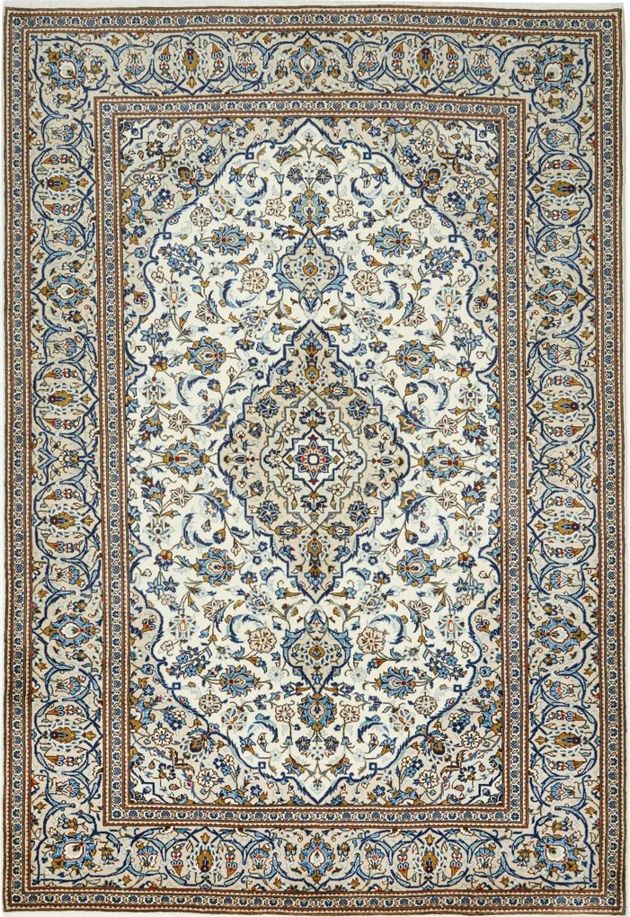 Kashan Tappeto persiano 200x290 Beige (Iran) Annodato A Mano