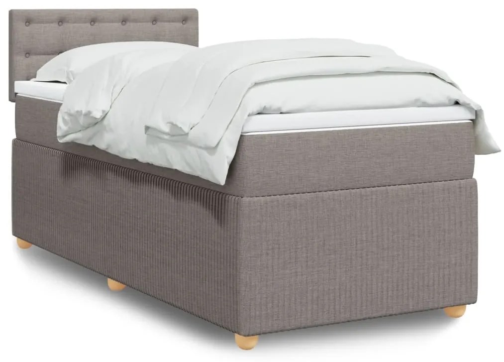 Giroletto A Molle Con Materasso Tortora 90x190 Cm İn Tessuto /