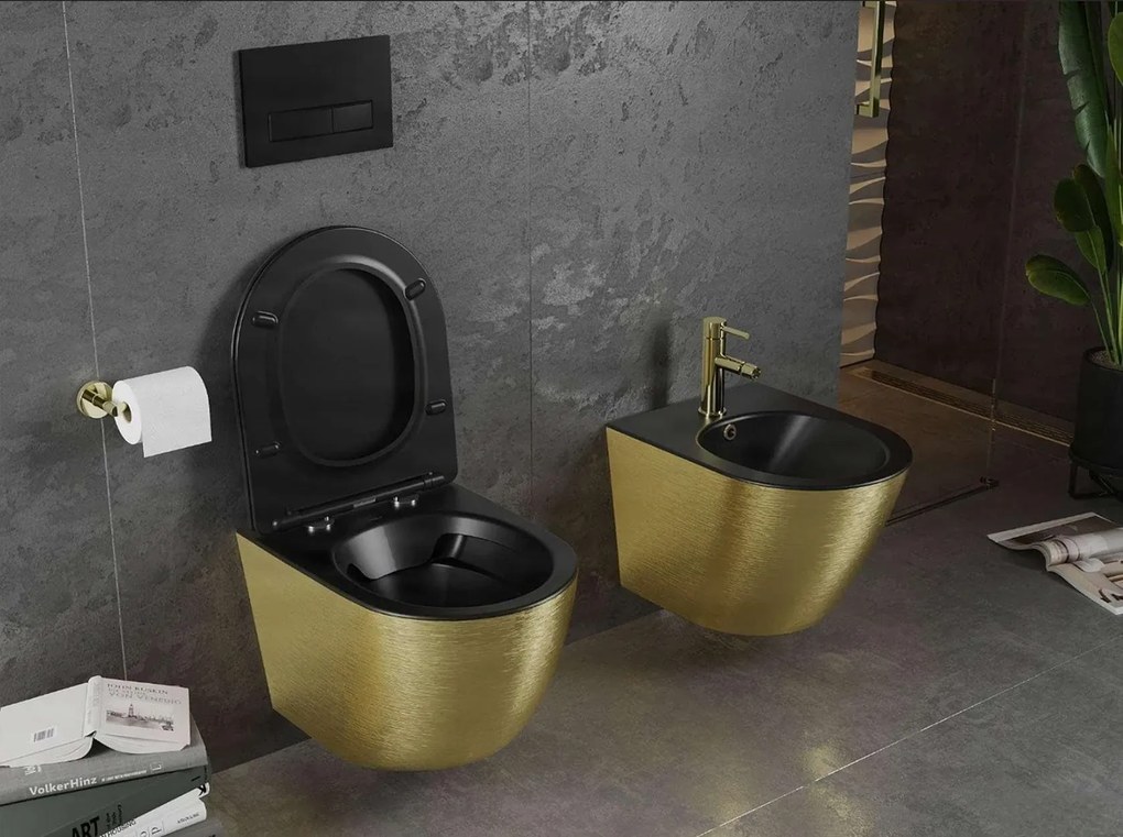 Vaso WC sospeso MEXEN TO1699 in ceramica senza brida, in più finiture