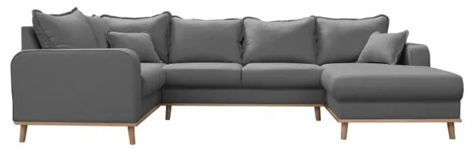 Divano angolare grigio (angolo destro) Beata - Ropez