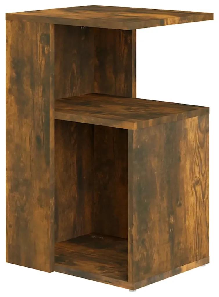 Tavolino da salotto rovere fumo 36x30x56cm legno multistrato
