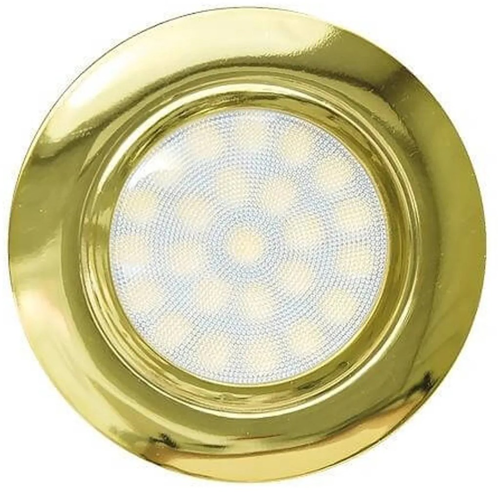 Faro da incasso LED 220V 4W IP44 foro ø56mm - 60mm Dorato Colore Bianco Naturale 4.200K