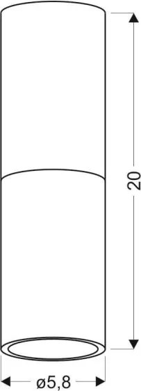 Plafoniera TUBA 1xGU10/15W/230V