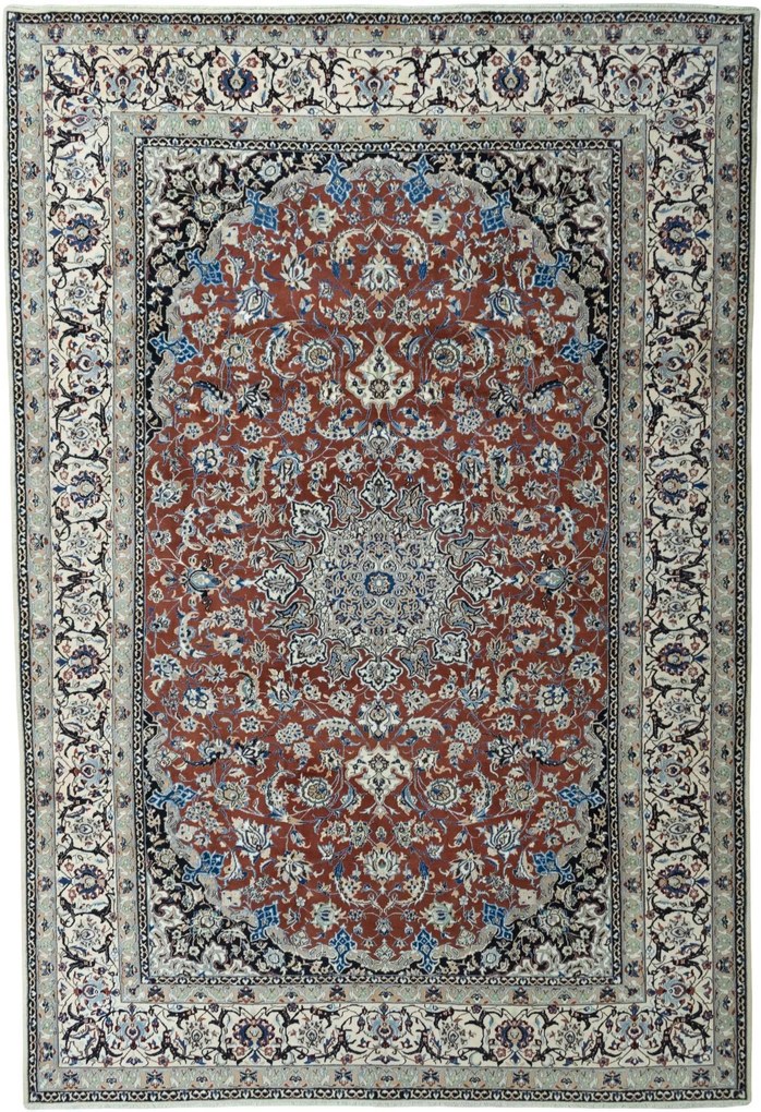 Nain Tappeto persiano 440x300 Rosso (Iran) Annodato A Mano