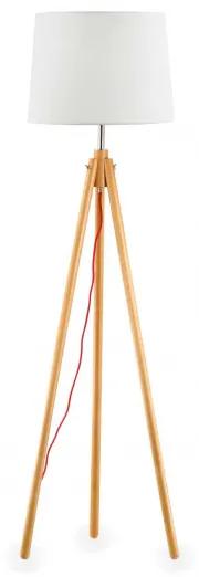Ideal Lux -  York PT1  - Piantana in legno con paralume in tessuto
