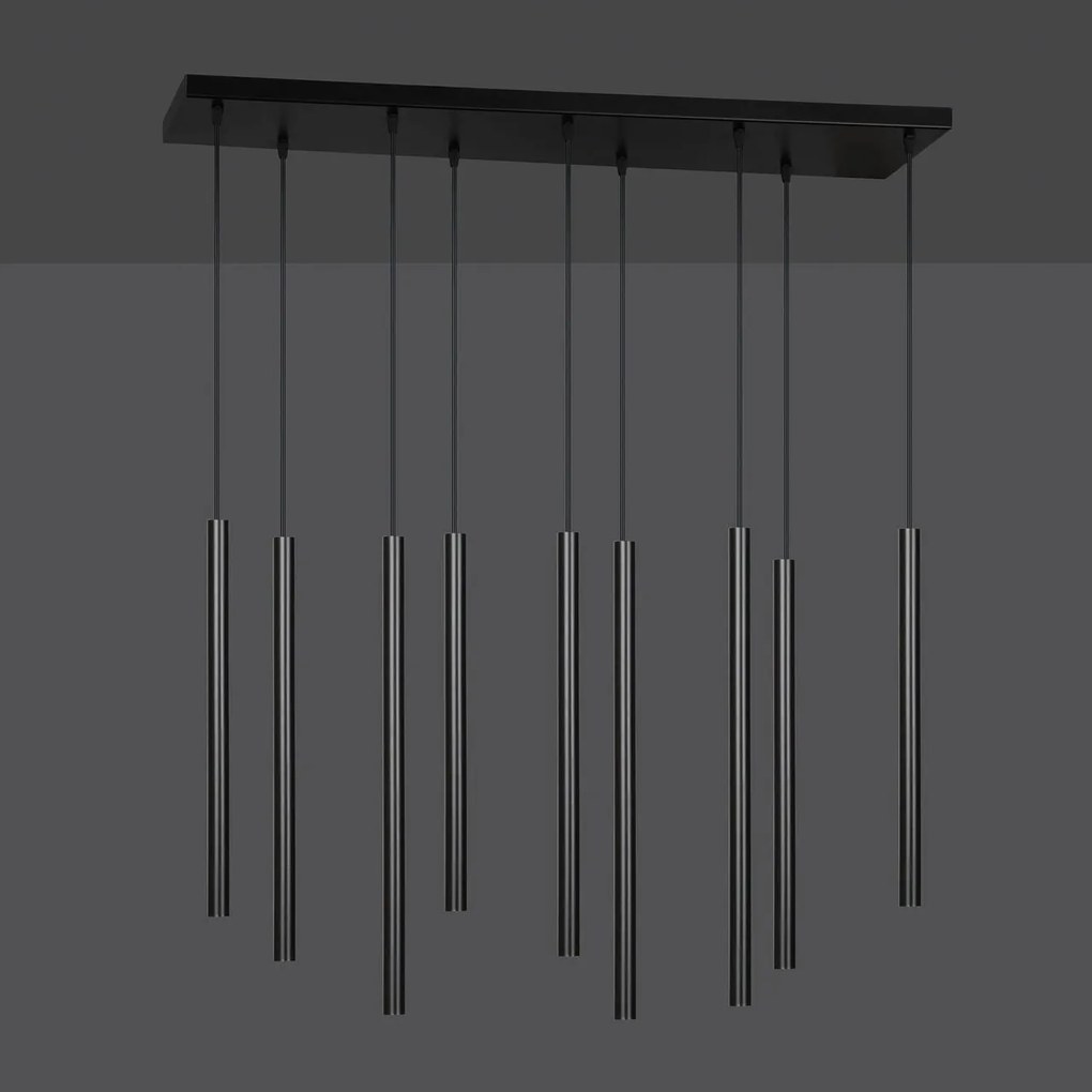 Lampada a Sospensione SELTER 9 BLACK WHITE e GOLD