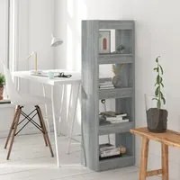 Libreria/Divisorio Grigio Sonoma 40x30x135 cm cod mxl 19937