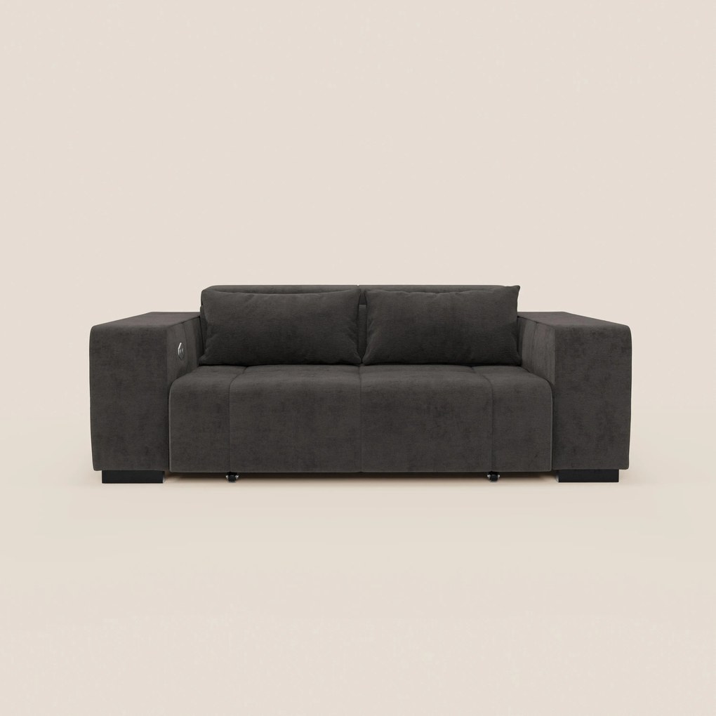 Monarch Divano con Relax Elettrico per allungamento sedute e Poggiatesta Reclinabile in tessuto morbido smacchiabile T31