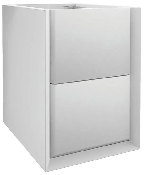 Mobile da bagno sotto lavabo BADEN HAUS Bellagio bianco laccato opaco L 35 x H 48 x P 46 cm 2 cassetti, lavabo non incluso