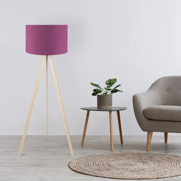 Lampada da terra AYD 1xE27/40W/230V viola/beige