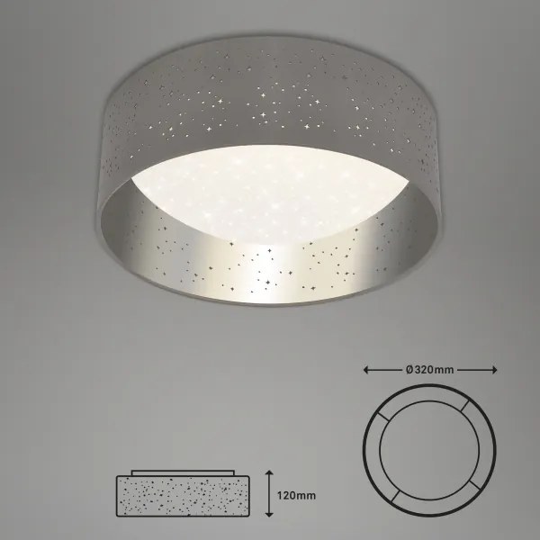 Briloner 3482014 - Lampada LED da soffitto STARRY LED/12W/230V grigio/argento