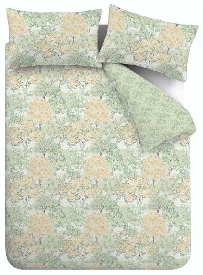 Biancheria da letto verde per letto matrimoniale/per letto esteso 230x220 cm Forest Blossom – Catherine Lansfield