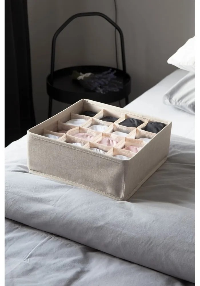 Organizzatore per cassetti beige con 16 scomparti Cassetto - Bigso Box of Sweden