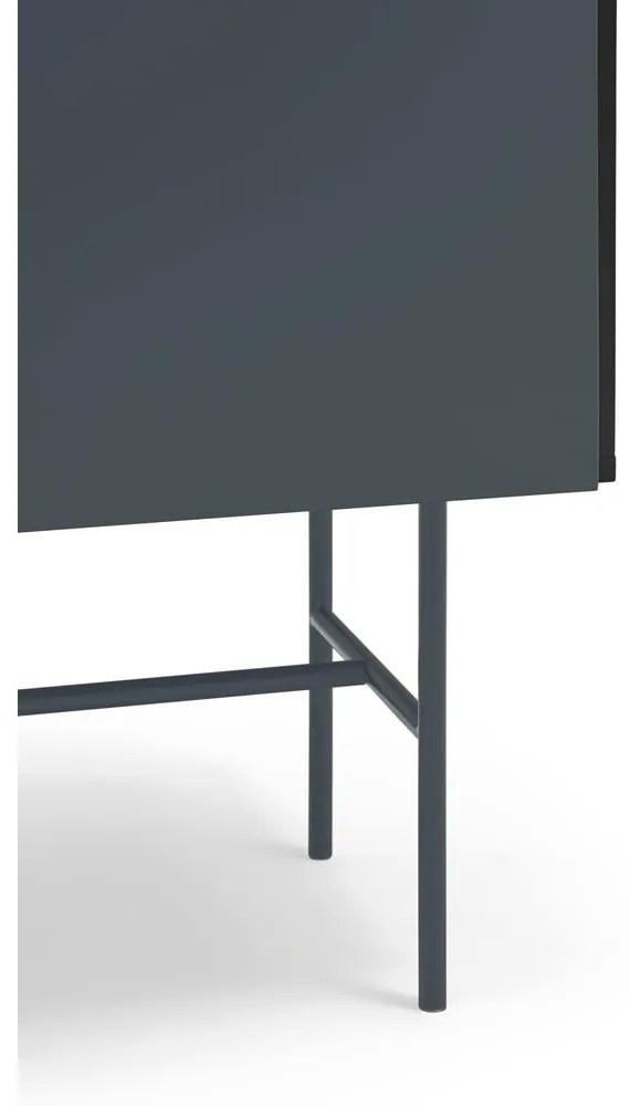 Cassettiera bassa nero-antracite con ante scorrevoli 180x91 cm Nube - Teulat