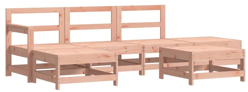 Set divani giardino 6 pz con cuscini legno massello di douglas