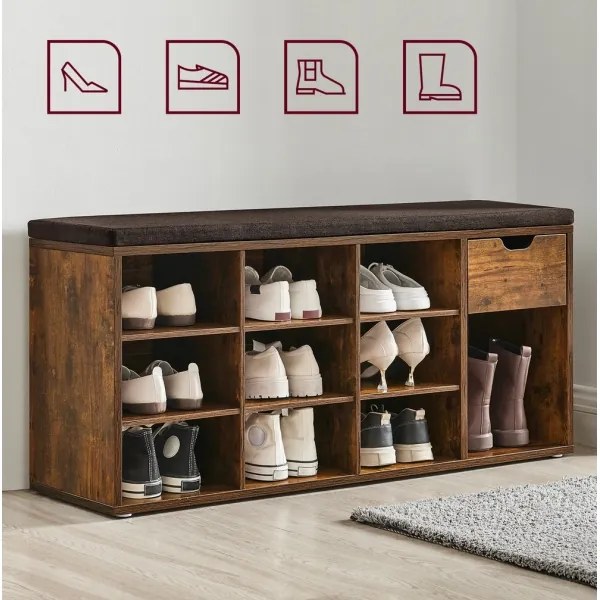 Scarpiera VOREN marrone/nera