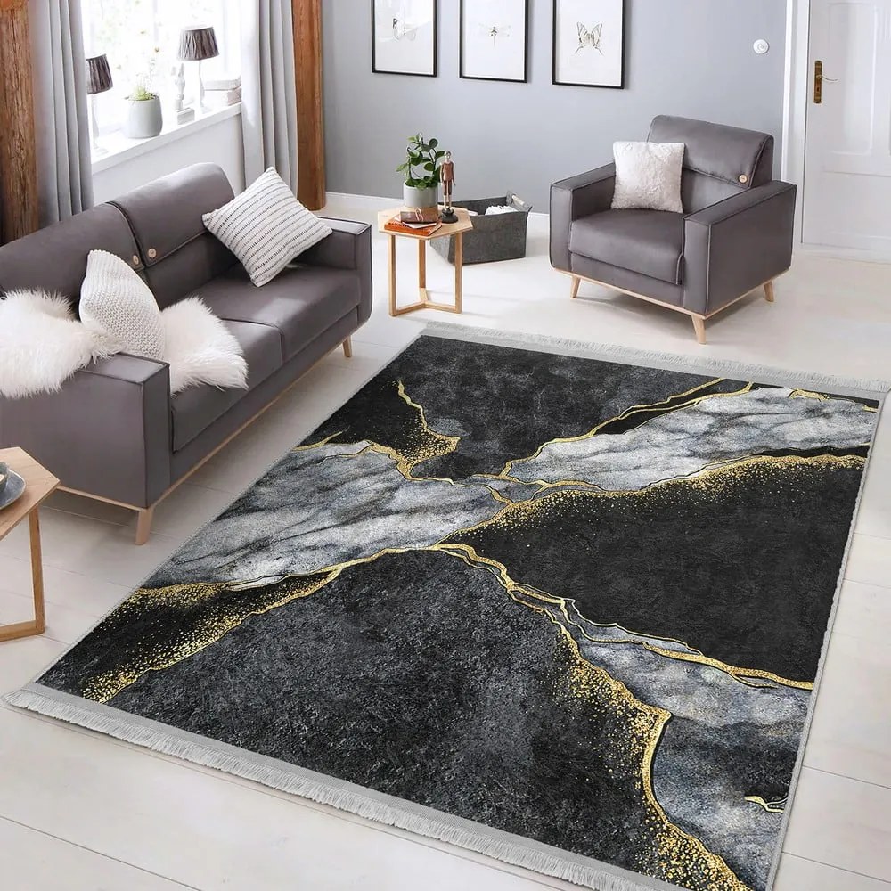 Tappeto nero 120x180 cm - Mila Home
