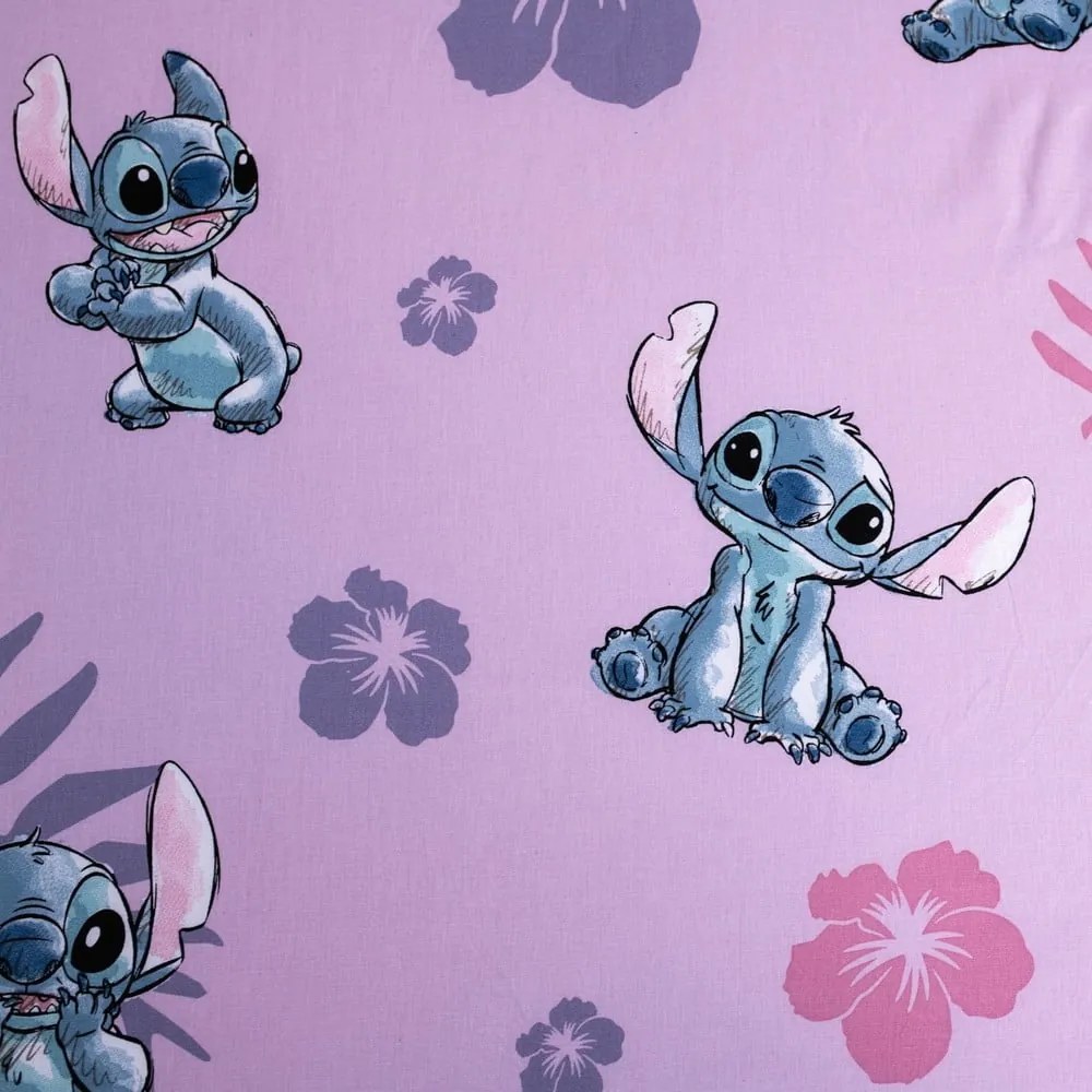 Lenzuolo con angoli per bambini in cotone per letto singolo 90x200 cm Lilo and Stitch – Jerry Fabrics