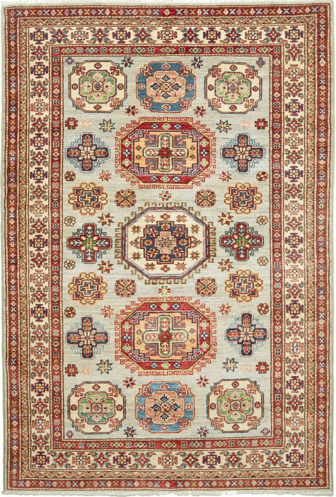 Kazak Tappeto 130 x 190 Blu (Pakistan) Annodato A Mano