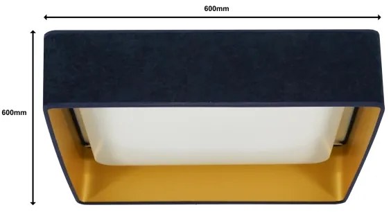 Brilagi-LED Lampada dimmerabile VELVET SQUARE LED/36W/230V Wi-Fi Tuya+telecomando blu scuro