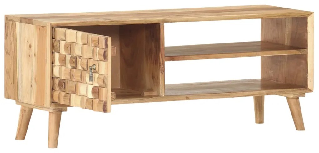 Mobile porta tv 100x35x40 cm in legno massello di acacia